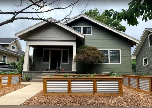 Home after completed siding installation